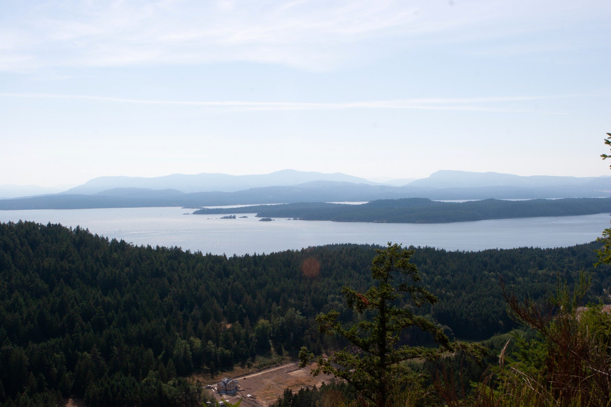A wooded trail and viewpoint at Mount Parke